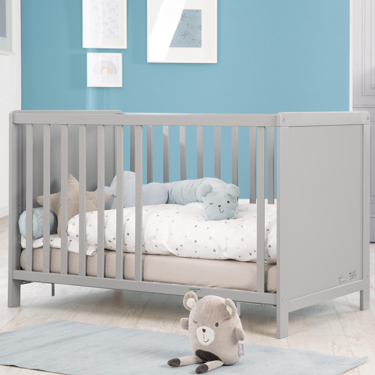 BABYZIMMER-SET Hamburg mit Türen, 2-teilig - Taupe, Holzwerkstoff (66/76/123cm) - Roba