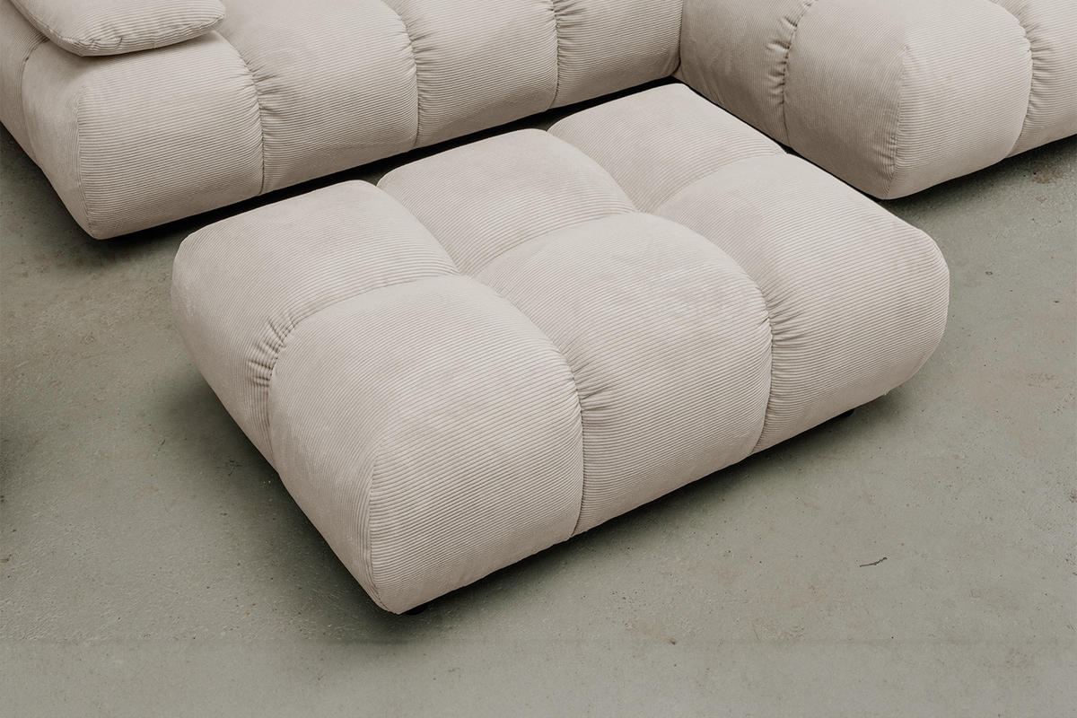 SITZGRUPPE VIVIEN 3ER SET Beige Cord - Beige, Kunststoff/Textil (359/85/510cm) - KAWOLA