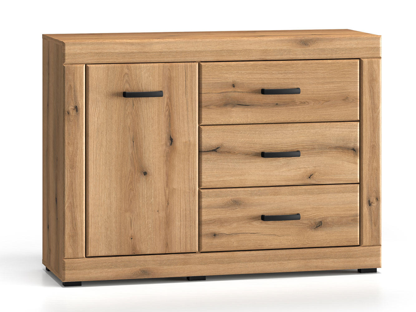 KOMMODE Dora Evoke Eiche 116 / 40 / 85 cm - Eichefarben, Holz/Holzwerkstoff (116/85/40cm) - Feldmann-Wohnen