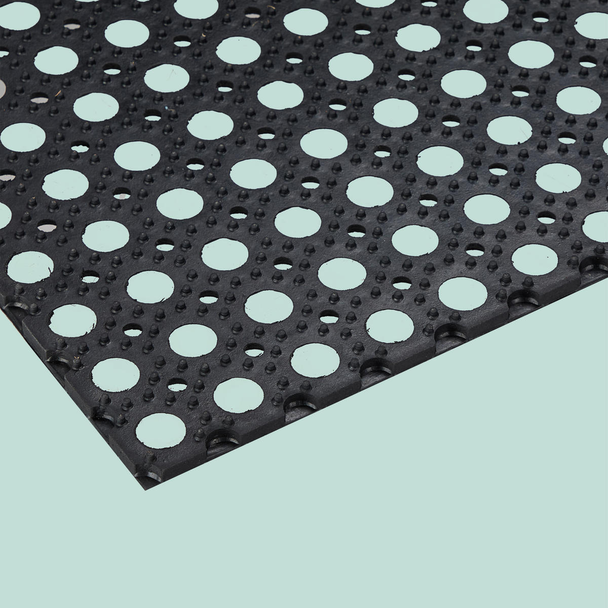 FUßMATTE - Schwarz, Kunststoff (100/50cm) - Relaxdays