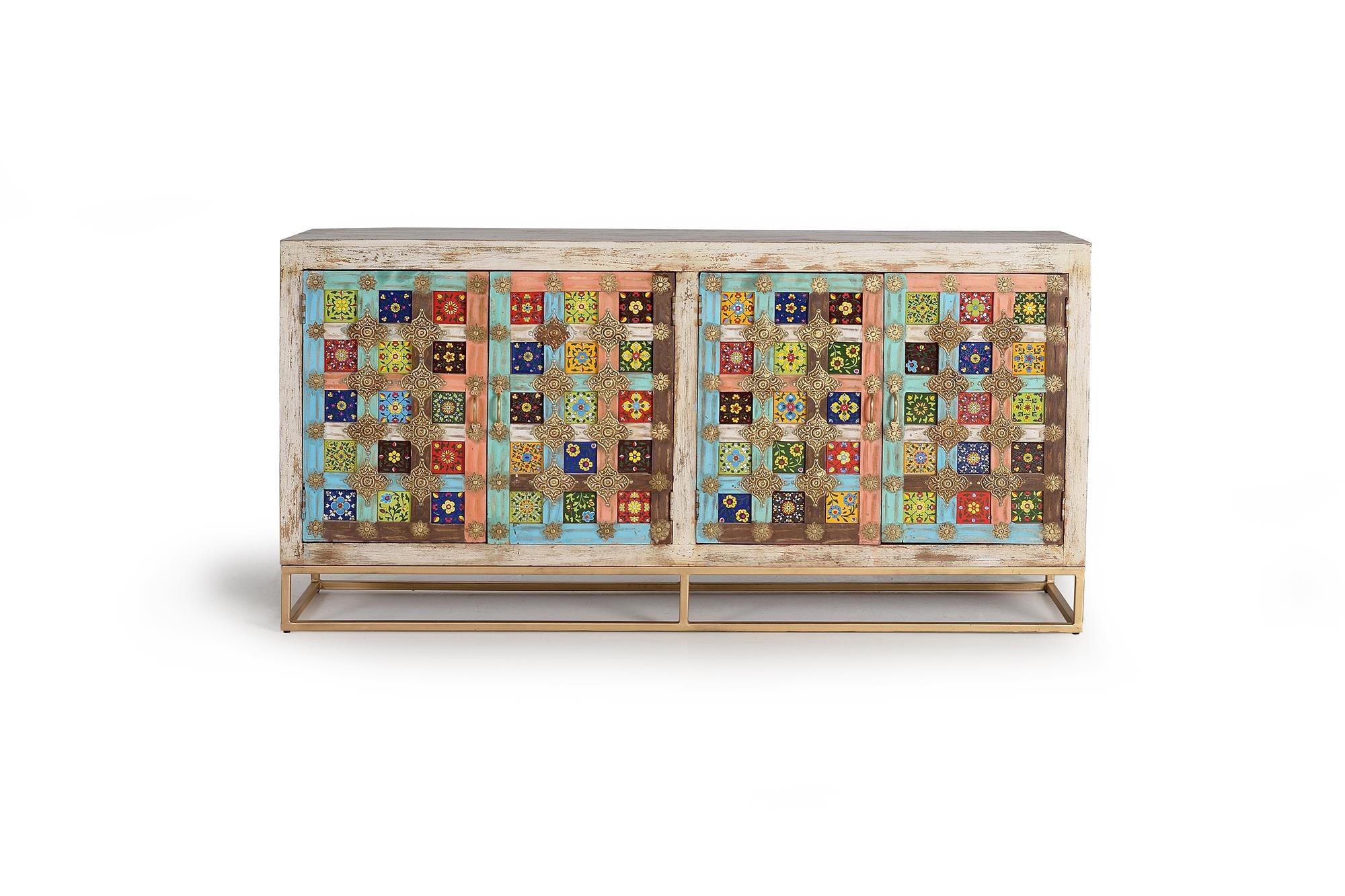 SIDEBOARD aus Mangoholz - Perlmutt, Holz (40/90/180cm) - Giner y Colomer