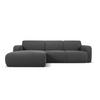 ECKSOFA links Molino aus Boucle dunkelgrau 4 Sitzplätze - Dunkelgrau, Textil (170/250cm) - Micadoni
