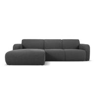 ECKSOFA links Molino aus Boucle dunkelgrau 4 Sitzplätze - Dunkelgrau, Textil (170/250cm) - Micadoni