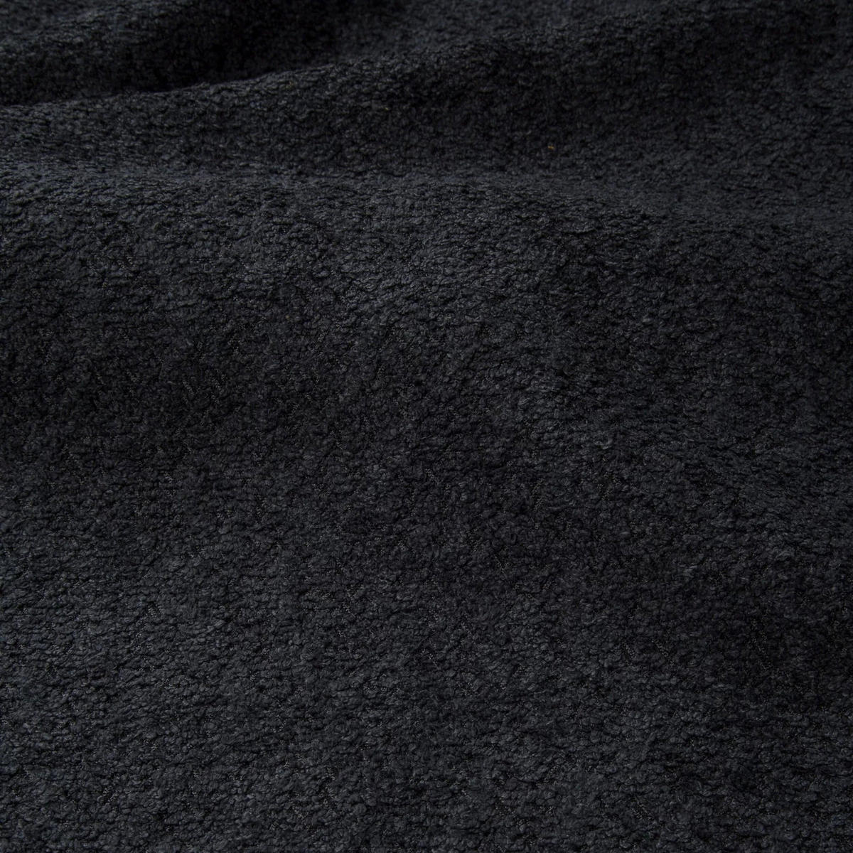 ECKSOFA LINKS Bouclé-Stoff Dunkles Anthrazit 230cm - Anthrazit, Textil (155/230cm) - Sia Home
