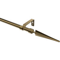 GARDINENSTANGE Olymp Lorenzo 360 cm (geteilt in 2 x 180 cm), 1-läufig (ohne Ringe), 16 mm Ø Messing Antik - Messingfarben/Bronzefarben, Metall (360cm) - INTERDECO