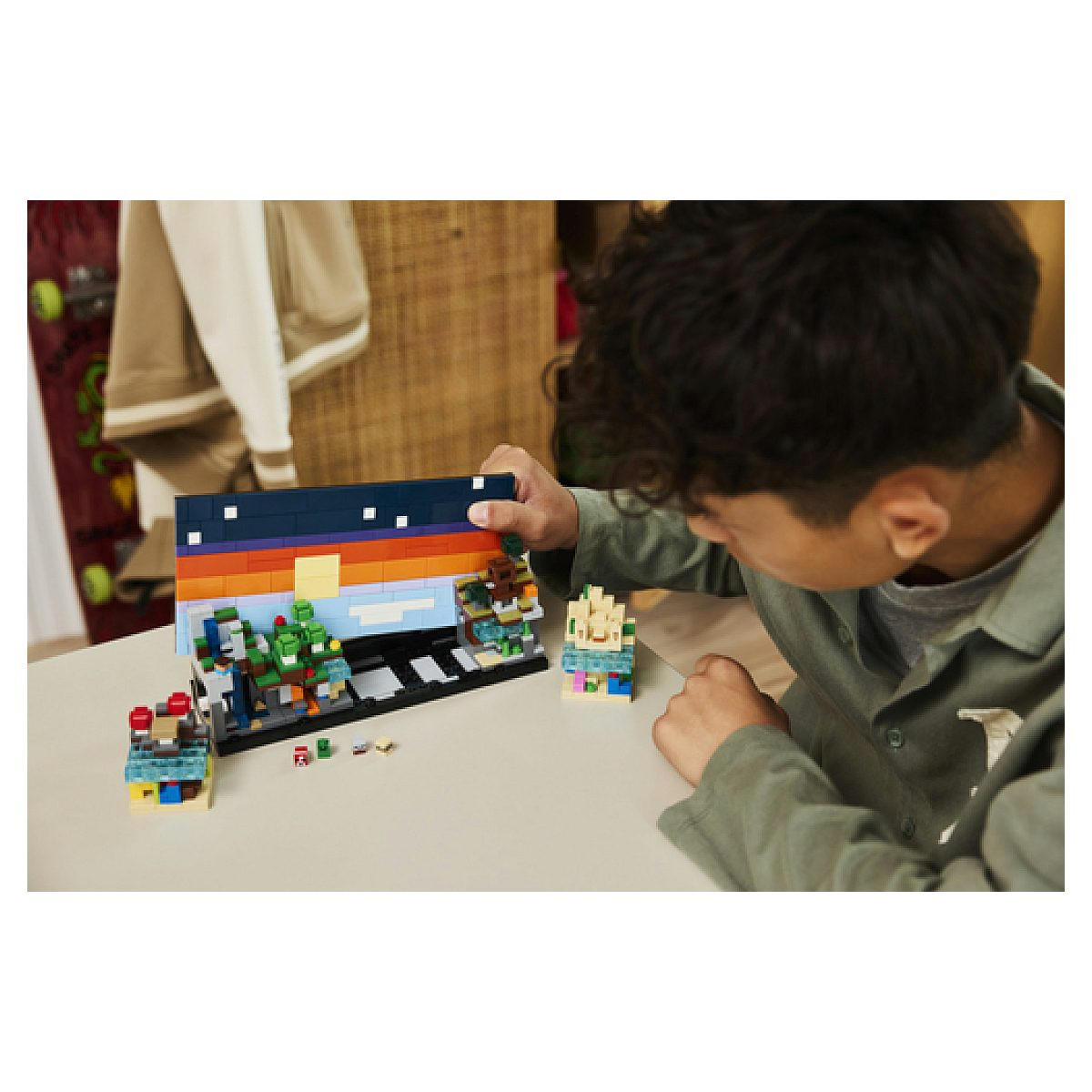 KLEMMBAUSTEINE Minecraft Mini-Biome - Grün, Kunststoff (19.1/9.1/35.4cm) - Lego