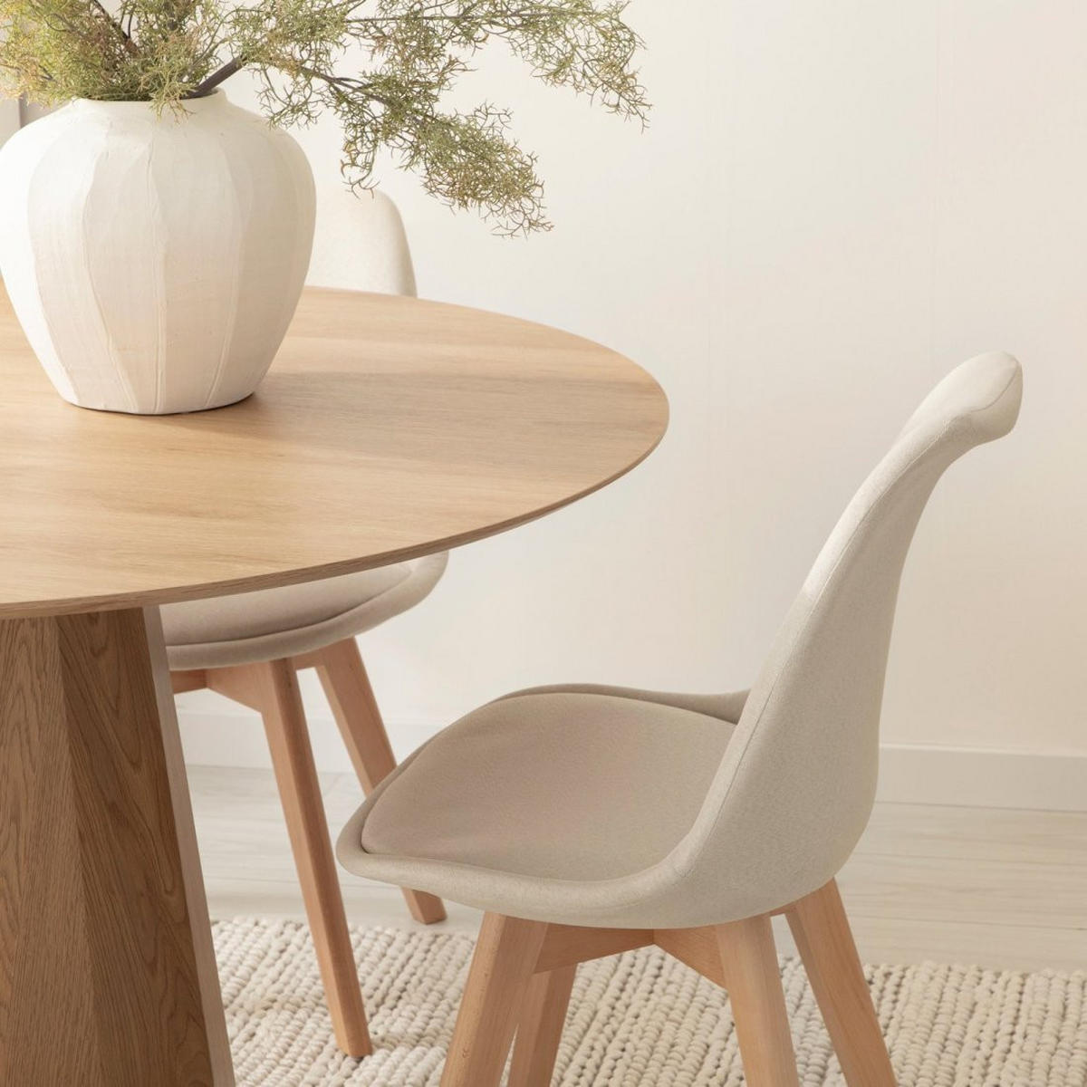 ESSZIMMERSTUHL Kler Beige 49 cm x 82 cm - Beige, Textil (49/82/54cm) - Klast Home