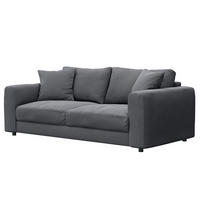 2,5-SITZER SOFA - Schwarz/Grau, Holz/Kunststoff (182/79/106cm) - home24