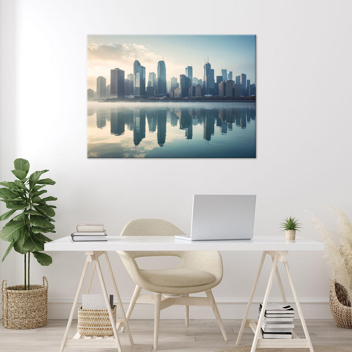 LEINWANDBILD Städte & Architektur 100x70cm - Blau, Textil (100/70cm) - Feeby