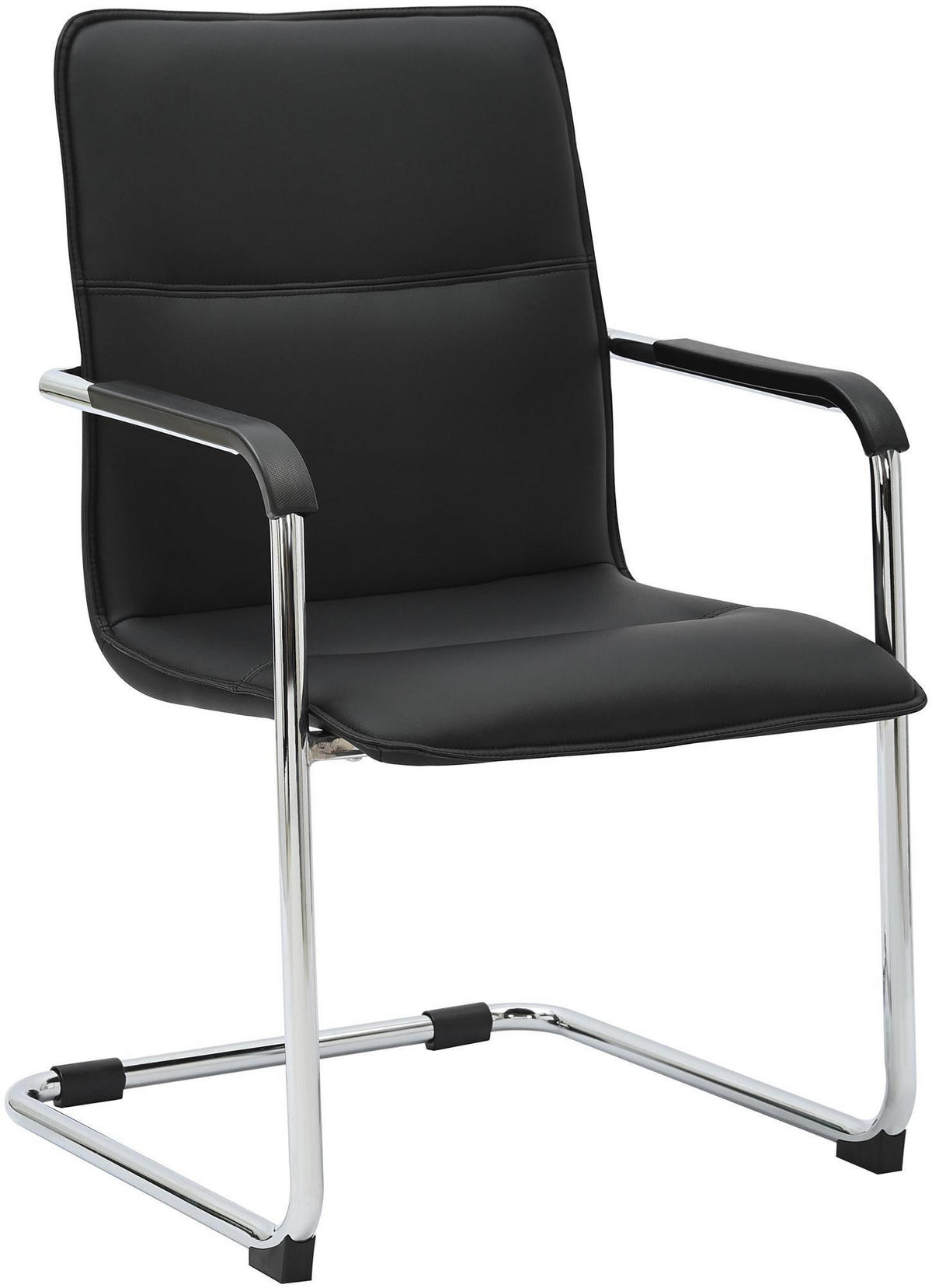 SCHWINGSTUHL Lederlook Schwarz - Schwarz, Textil/Metall (57/92/59cm) - CLP