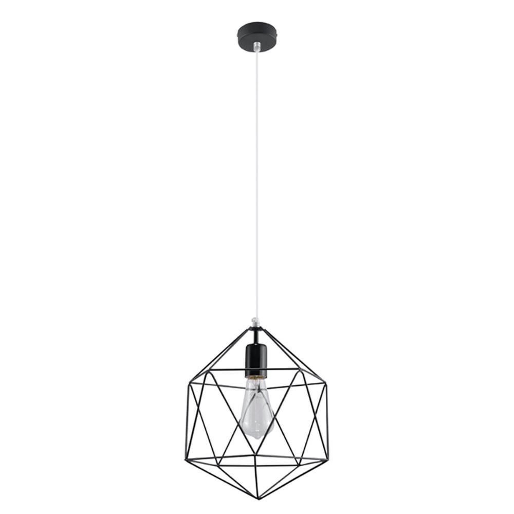 Sollux Lighting Hängeleuchte Schwarz 25x100x25 cm