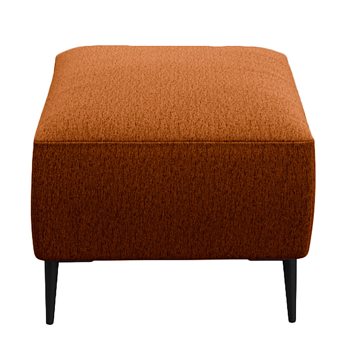 POLSTERHOCKER - Rostfarben/Schwarz, Textil/Metall (90/45/60cm) - home24