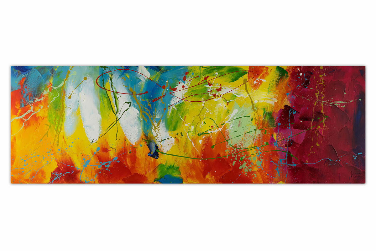 ÖLGEMÄLDE 150/50 cm - Multicolor, Holz/Textil (1.94/50cm) - KUNSTLOFT