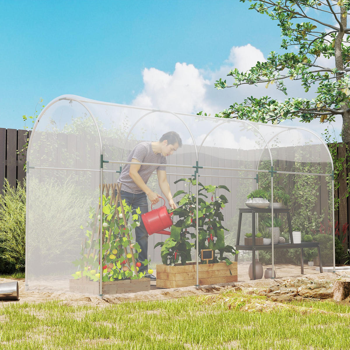 GEWÄCHSHAUSABDECKUNG DE-05728 UV-beständig, wasserdicht Transparent - Transparent, Kunststoff (800/1/1000cm) - ComfortXL