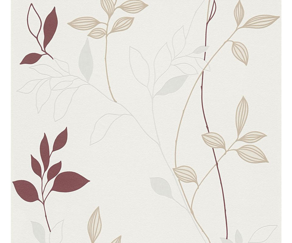 VLIESTAPETE Beige 53/1005 cm - Beige/Rot, Textil (53/1cm) - KUNSTLOFT