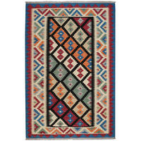 HANDWEBTEPPICH Kelim Gashgai Schwarz 189/125 cm - Schwarz, Textil (125/189cm) - Looma