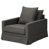 SESSEL mit Husse - Webstoff - Anthrazit/Schwarz, Textil (95/89/110cm) - home24