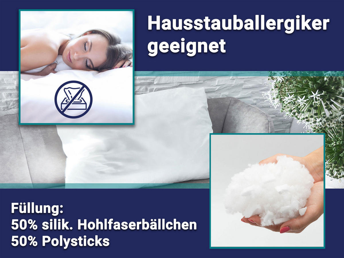 KISSEN, 60x80 cm, 100% Baumwolle - Weiß, Textil (60/80cm) - Zollner