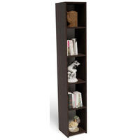 BÜCHERREGAL 180 EX3 Wenge 30/30/180 cm - Wengefarben, Holzwerkstoff (30/180/30cm) - Matkam Möbel