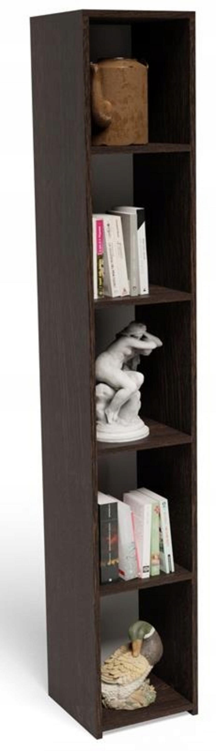 BÜCHERREGAL 180 EX3 Wenge 30/30/180 cm - Wengefarben, Holzwerkstoff (30/180/30cm) - Matkam Möbel