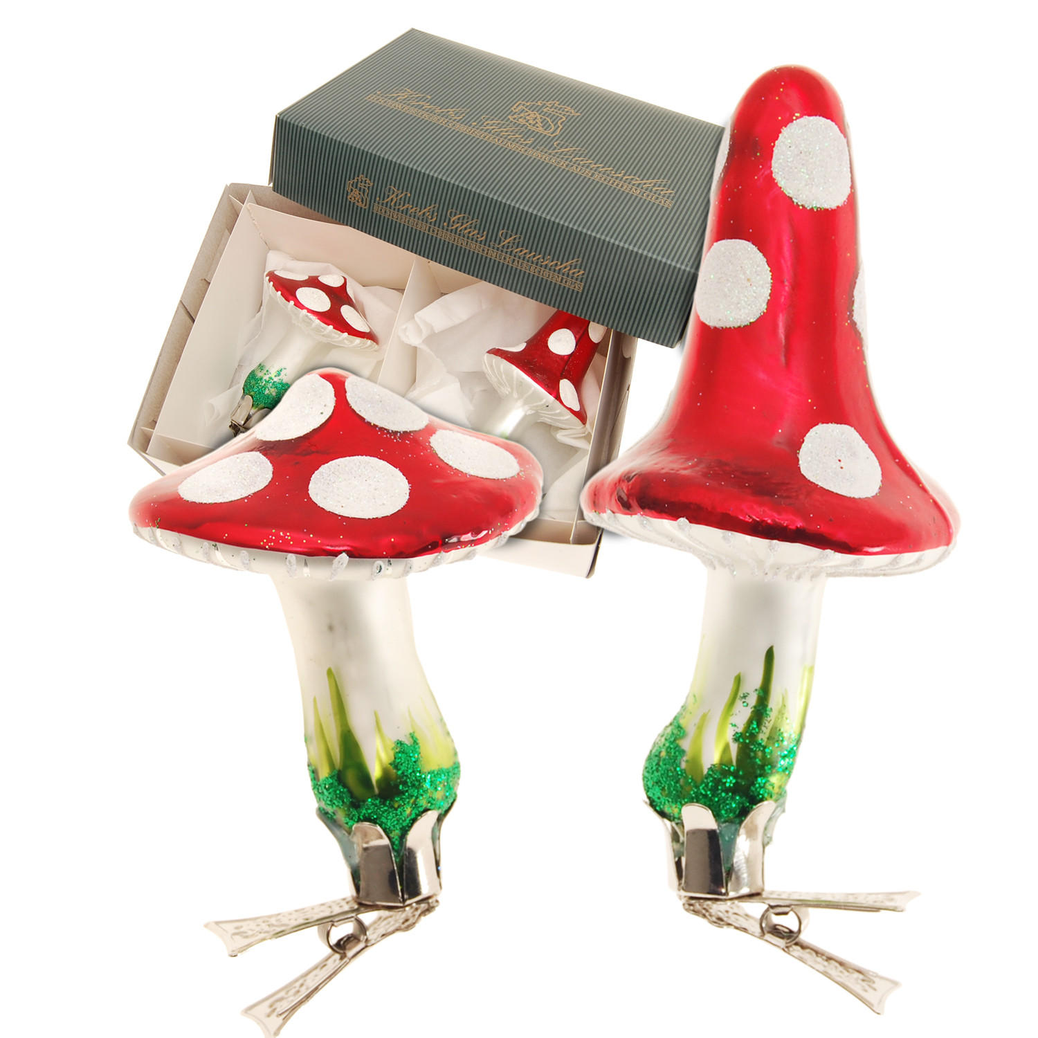Krebs Glas Lauscha Christbaumschmuck Rot 6x13x6 cm