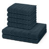 FROTTIERSET Sensual Skin Zopf 6-teilig - Dunkelblau, Textil (50/100cm) - Ross