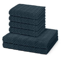 FROTTIERSET Sensual Skin Zopf 6-teilig - Dunkelblau, Textil (50/100cm) - Ross