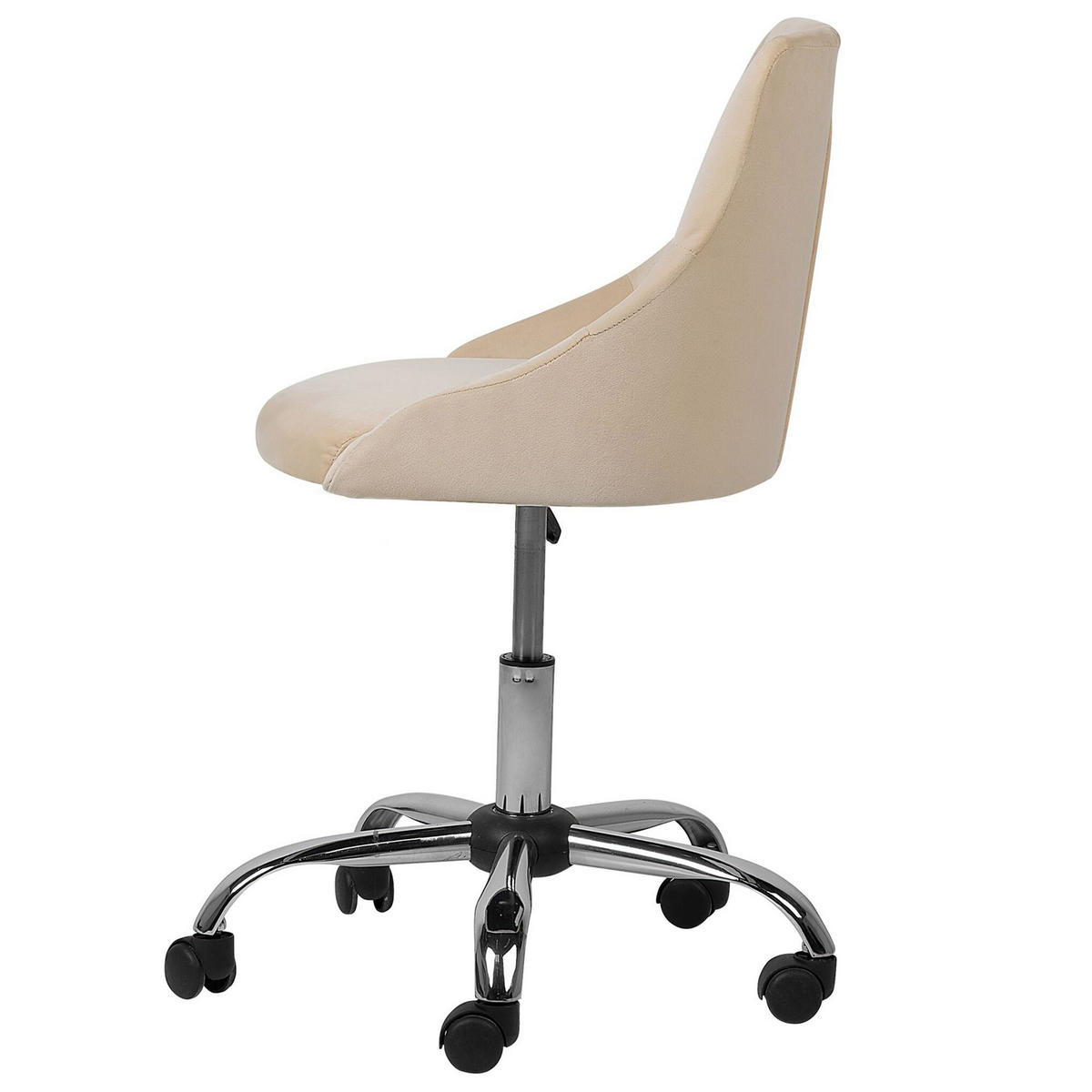 BÜRODREHSTUHL Polyester Beige Parrish - Beige, Textil/Metall (60/75/60cm) - Beliani