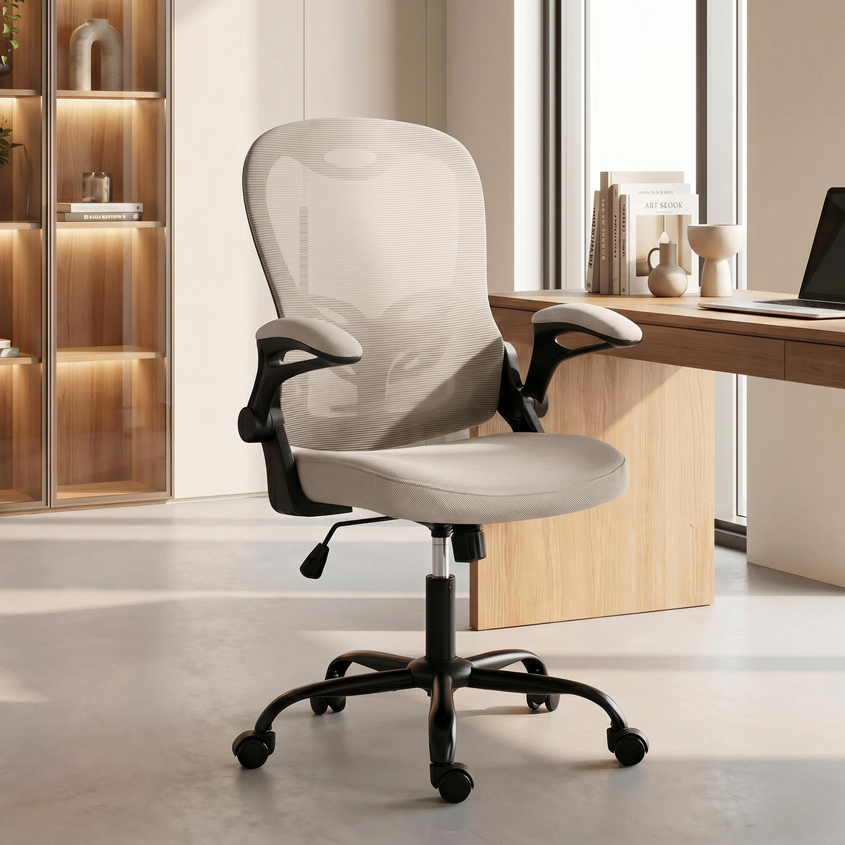 BÜROSTUHL Beige 62.0/58.0/110.5 cm - Beige, Textil (58/110.5/62cm)