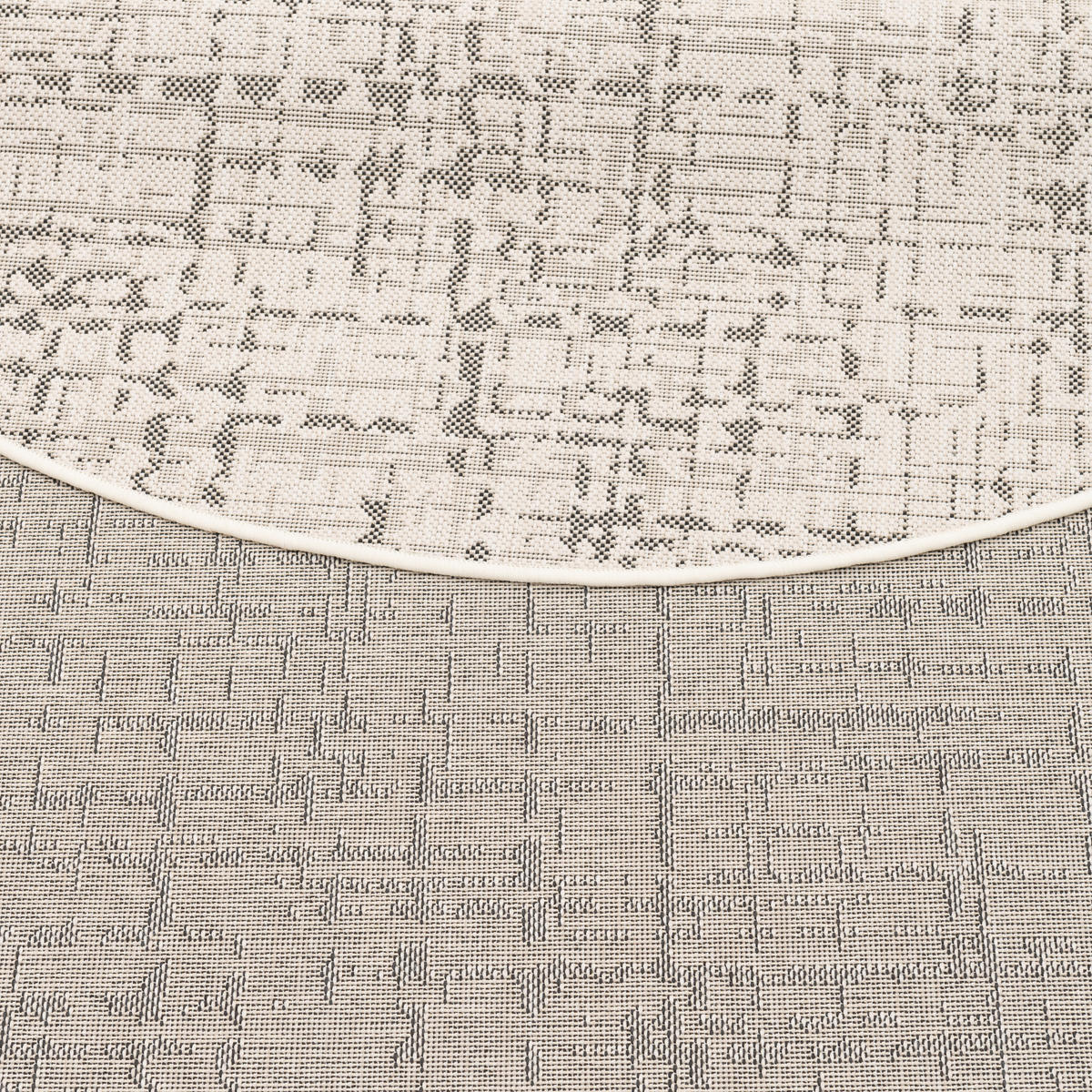 IN & OUTDOOR TEPPICH OSLO TREND RUND - Creme, Textil (160/160cm) - Snapstyle