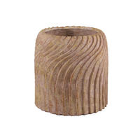 TOPF Tiera Beige 30/30/30cm - Beige, Stein (30cm) - PTMD Collection