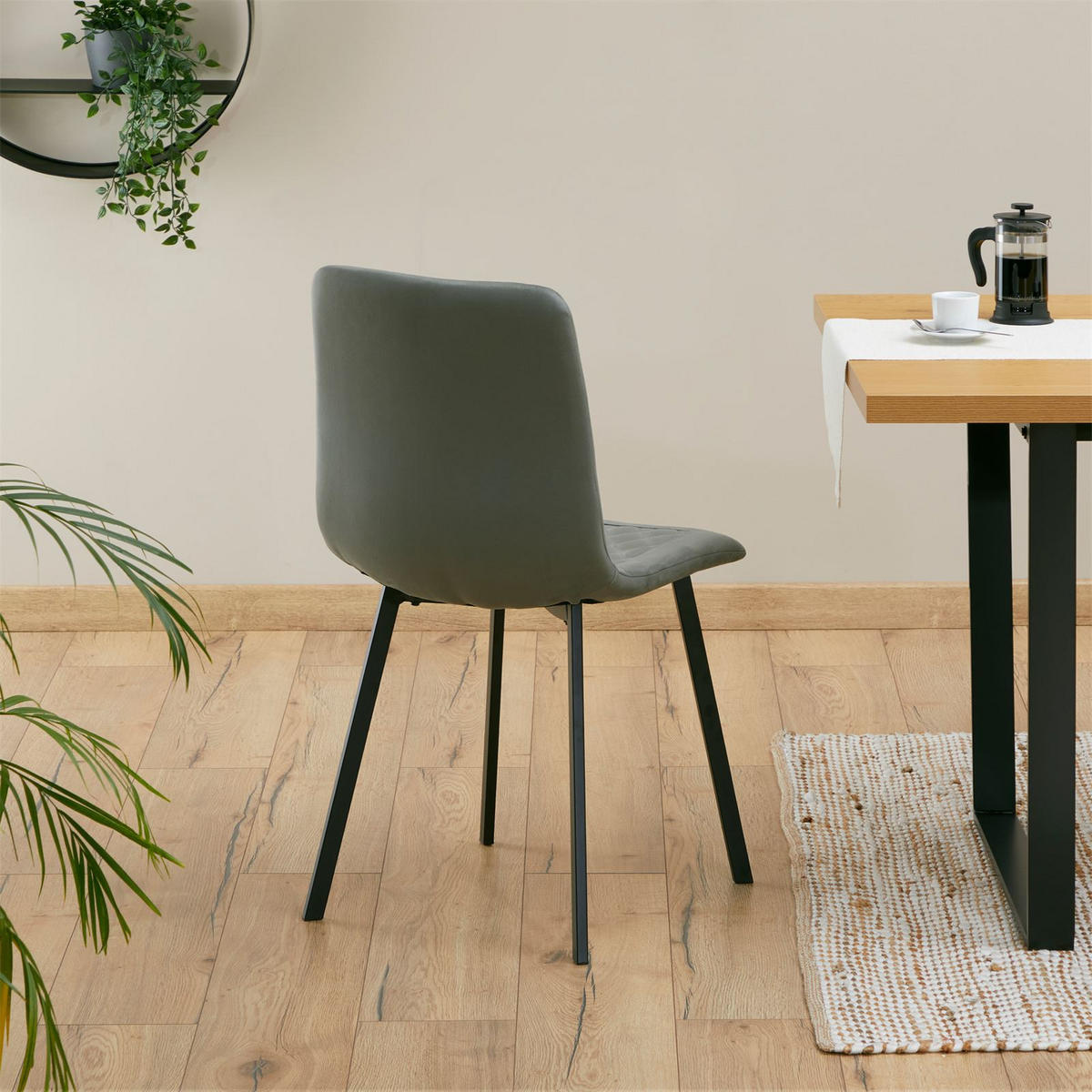 ESSZIMMERSTUHL TERNI 4ER-SET - Grün, Textil (44/88/54cm) - CARO-Möbel