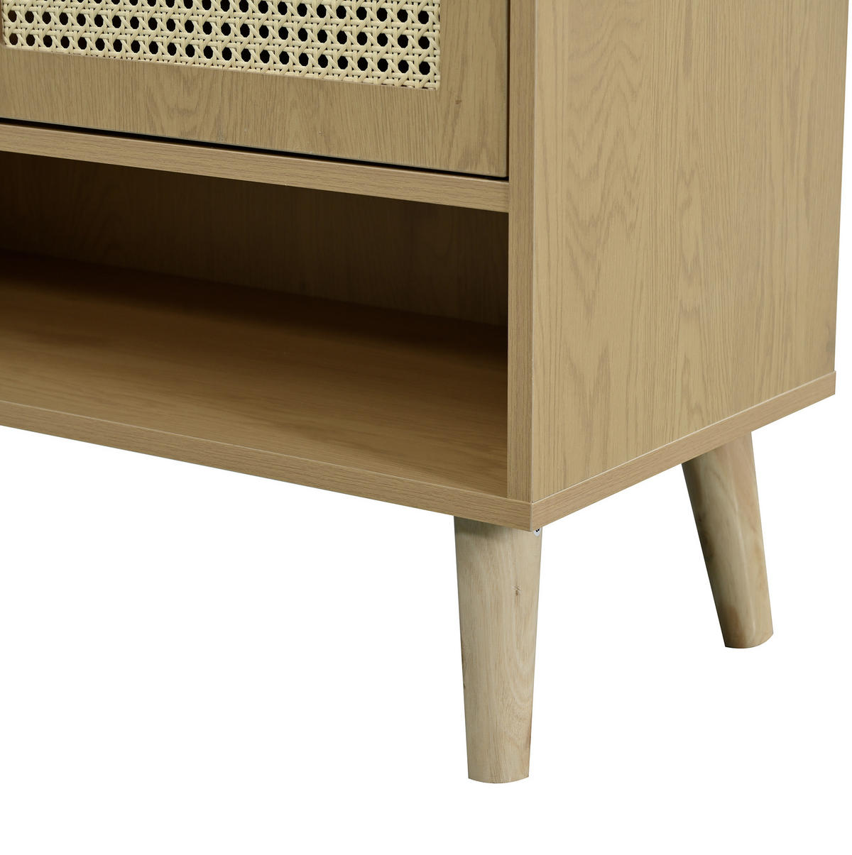 SCHUHSCHRANK aus Spanplatte 80x105x35cm in Eichefarben mit Push-to-Open - Eichefarben, Holzwerkstoff (80/105/35cm) - Modfu