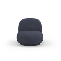 DREHSESSEL Chuck aus Boucle dunkelblau - Dunkelblau, Textil (77/80/78cm) - Micadoni