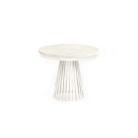 ESSTISCH Cone Bis - Creme/Kupferfarben, Holzwerkstoff/Metall (100/100/76cm) - Meblini