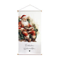 POSTER aus Stoff 60x120 cm Weihnachtsmann - Weiß, Textil (60/120/2cm) - artissimo