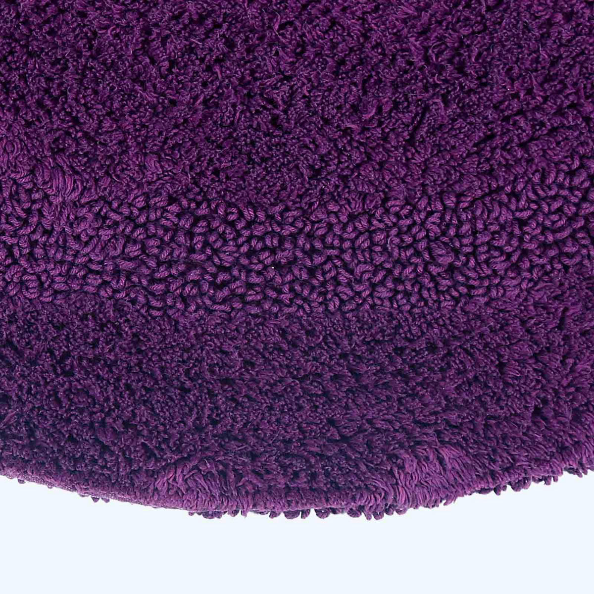 BADEMATTE 80 cm rund, 100% Baumwolle, wendbar - Lila, Textil (80/80cm) - Homescapes