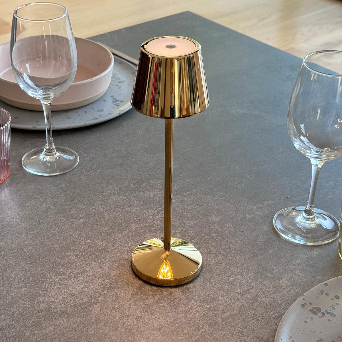 TISCHLAMPE EMILY goldfarben - Goldfarben, Metall (7.5/7.5/20cm) - Lumisky