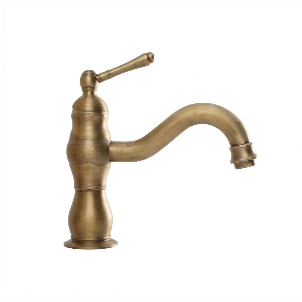 WASCHTISCHARMATUR, 20,5*20cm, Gold. - Goldfarben, Metall (27/7/24cm) - Vallsero