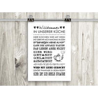 POSTER DIN A4 21x29,7 cm Küche Spruch Typografie - Weiß, Papier (21/29.7/2cm) - artissimo
