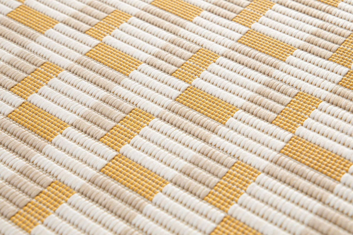 DESIGN Teppich für Innen und Außen gelb - Gelb, Textil (160/230cm) - AFK Living