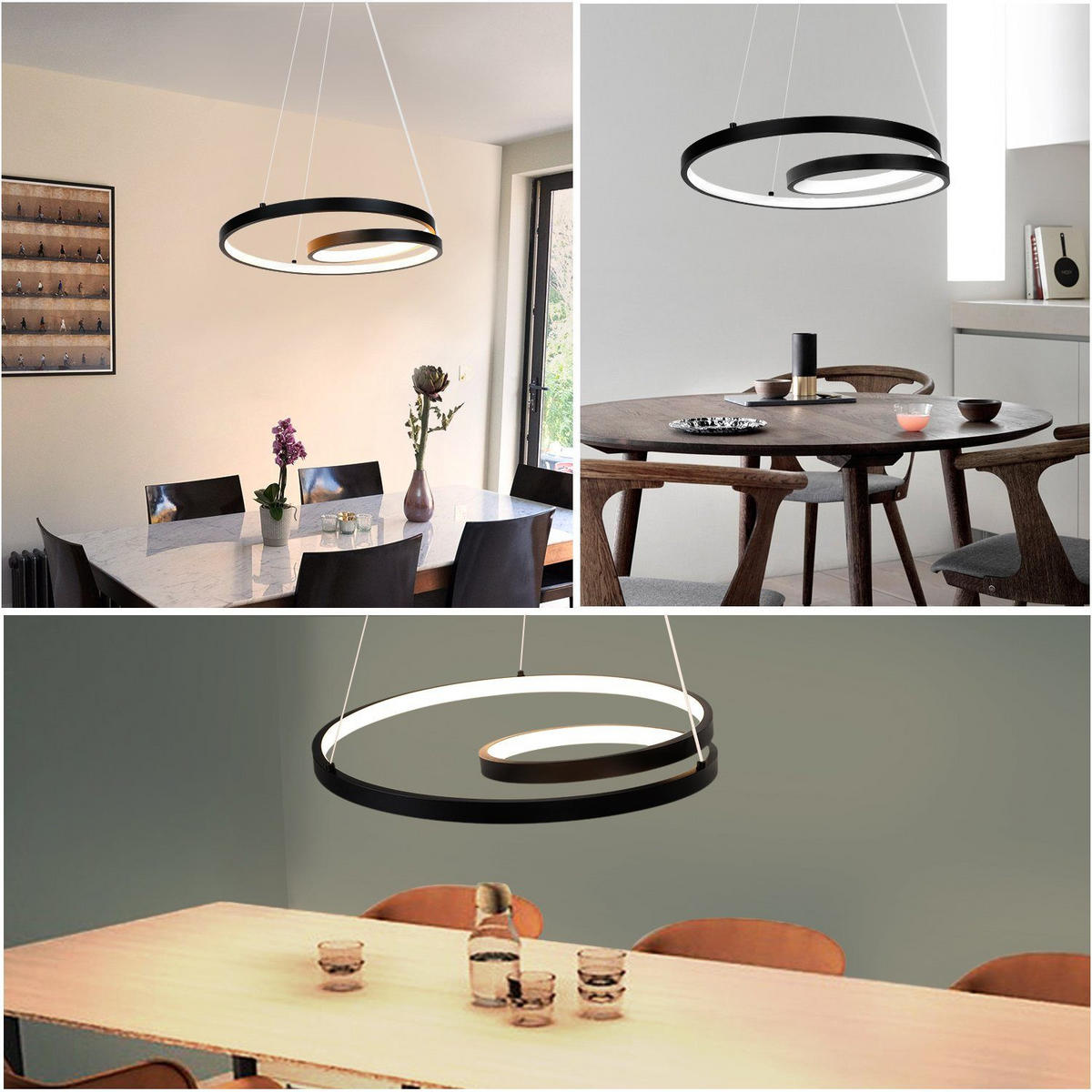HÄNGELEUCHTE Flair 40/40/150 cm - Schwarz, Metall (40/40/150cm) - Nettlife