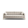 SOFA Mamaia aus strukturiertem Stoff beige 3 Sitzplätze - Beige, Textil (92/75/177cm) - Micadoni