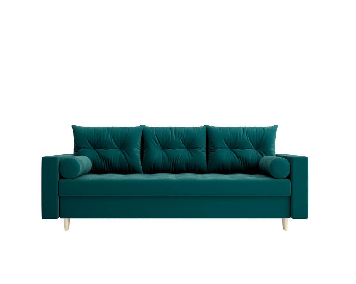 SOFA SKANDI mit Schlaffunktion ITAKA 39 mit Stauraum - Violett, Textil (90/88/232cm) - Bedante