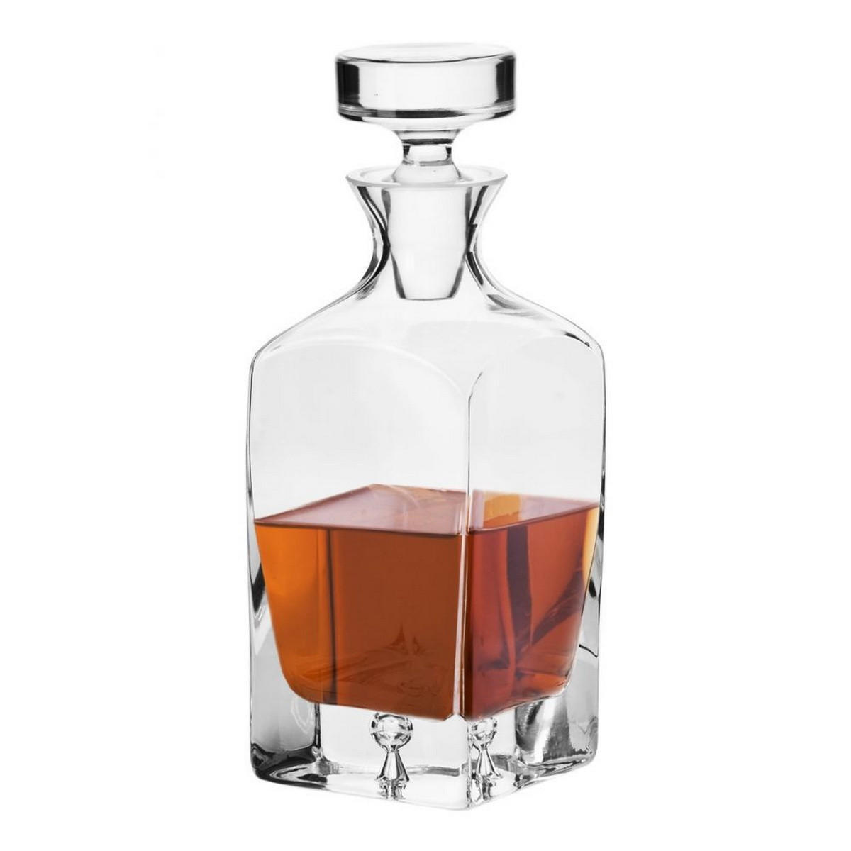 WHISKYKARAFFE MIT STOPPER Legend, 750 ml, Handgemacht - Transparent, Glas (0.75L) - Krosno Glass