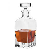 WHISKYKARAFFE MIT STOPPER Legend, 750 ml, Handgemacht - Transparent, Glas (0.75L) - Krosno Glass
