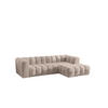 ECKSOFA L-form BALOO L, Chenille-Stoff Moly, Beige, Rechts - Beige, Holz (280/193cm) - Kaiser Möbel