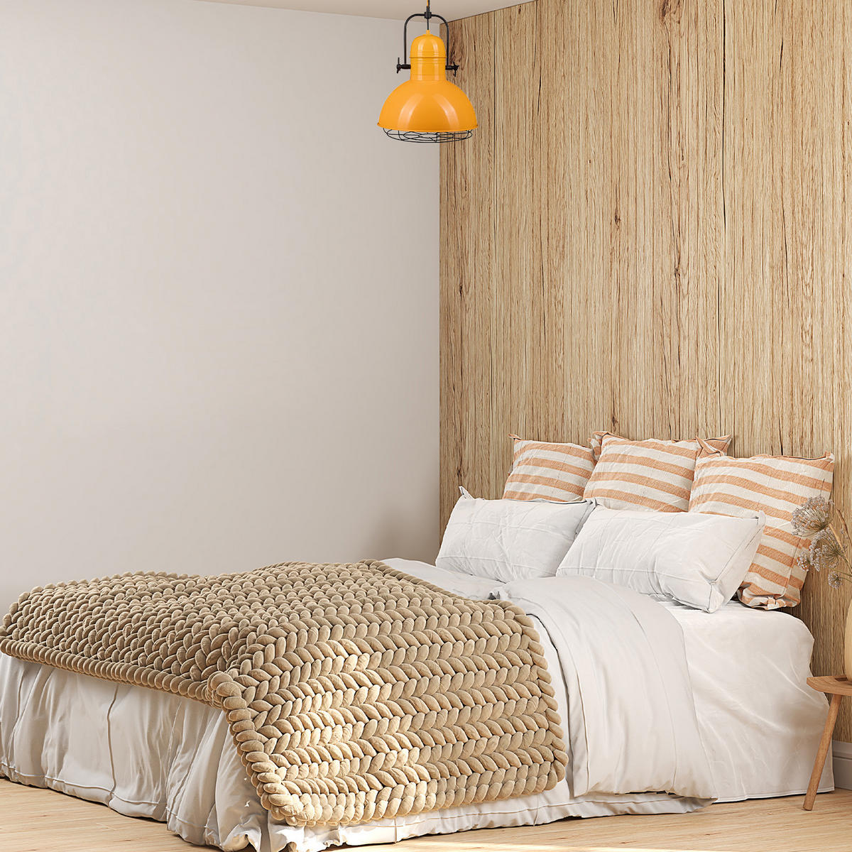 PENDELLEUCHTE Lampe Vintage 40/53 cm - Gelb, Metall (40/53cm) - Bamyum