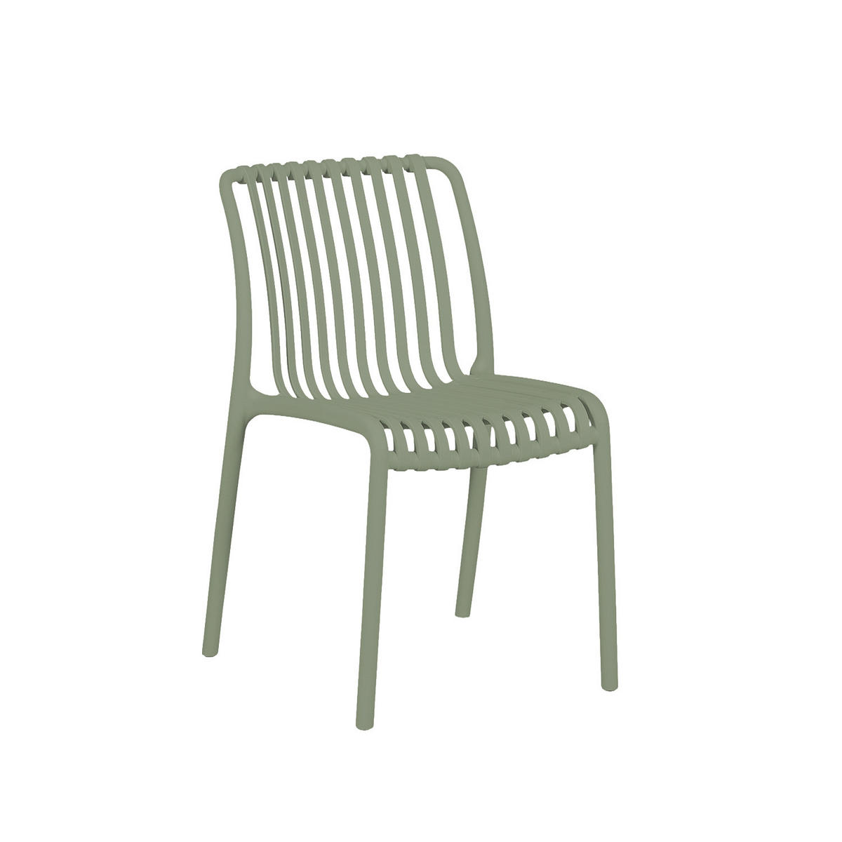 STUHL FÜR DRAUSSEN Ollie Grün 45 cm x 78 cm - Grün, Kunststoff (45/78/62cm) - Klast Home