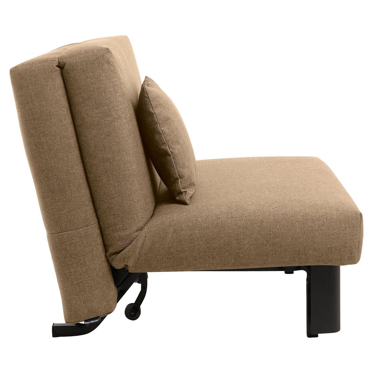 FALTSESSEL Kalomira Bezug Flachgewebe Metall schwarz / sand - Sandfarben, Kunststoff (100/85/85cm) - 58aufmkessel